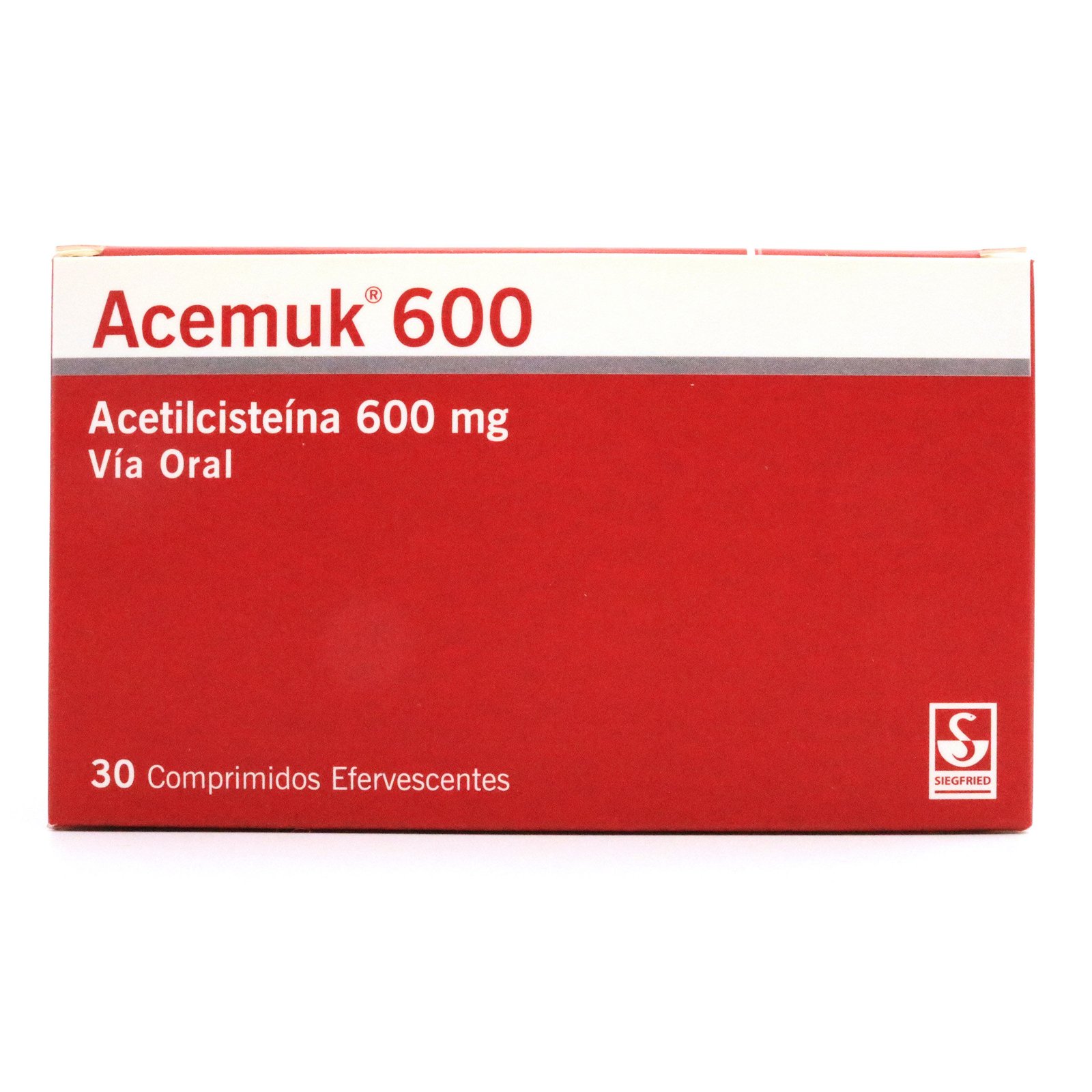 Acemuk 600 mg Acetilcisteína 30 comprimidos efervescentes