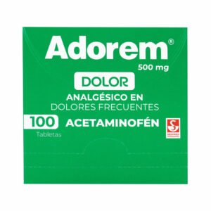 Adorem 500 mg Acetaminofén 100 tabletas