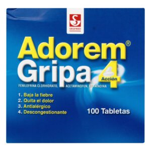 Adorem Gripa 4 Acción 100 tabletas