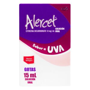 Alercet Cetirizina Gotas 10 mg/mL Sabor Uva 15 mL