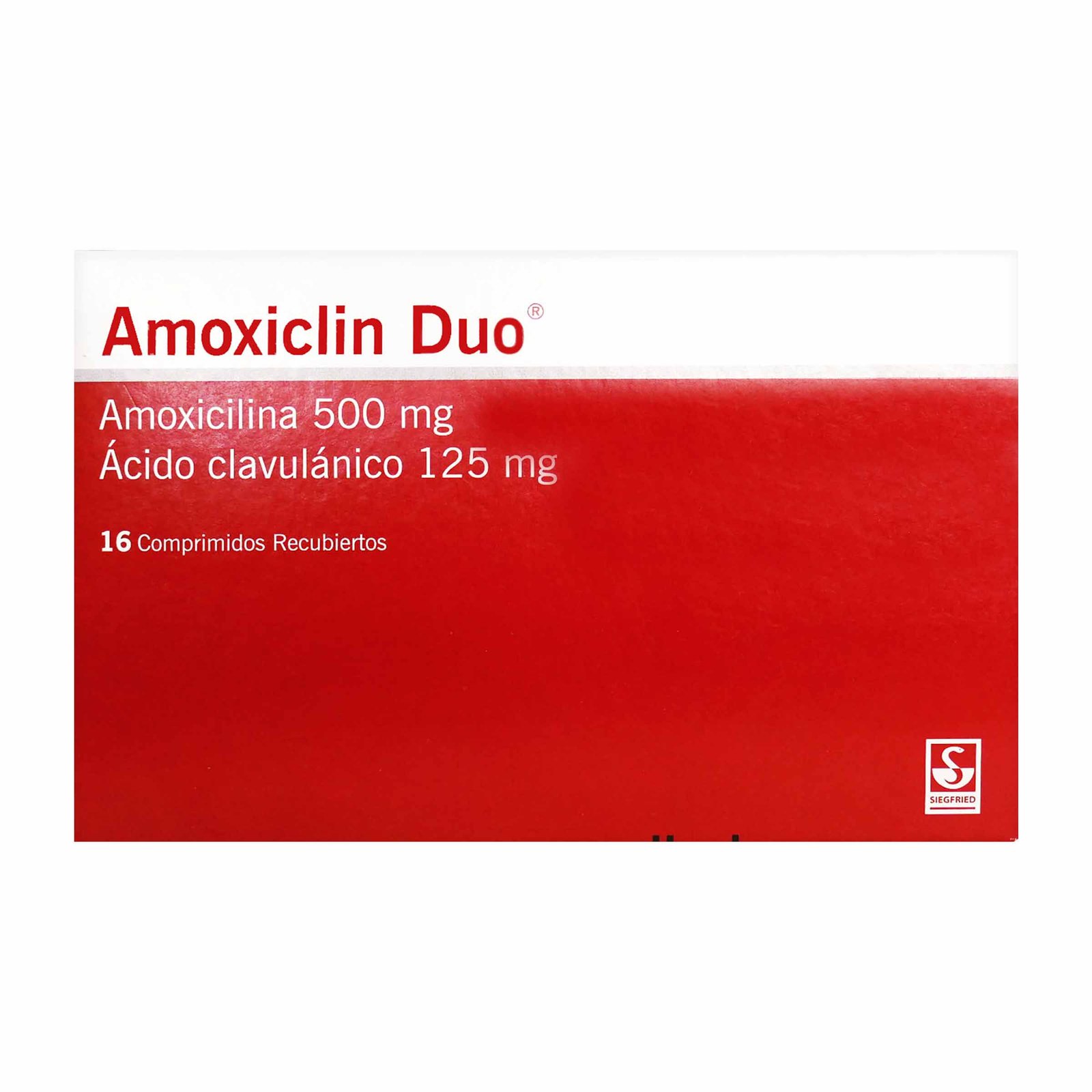 Amoxiclin Duo 500 mg / 125 mg 16 tabletas recubiertas