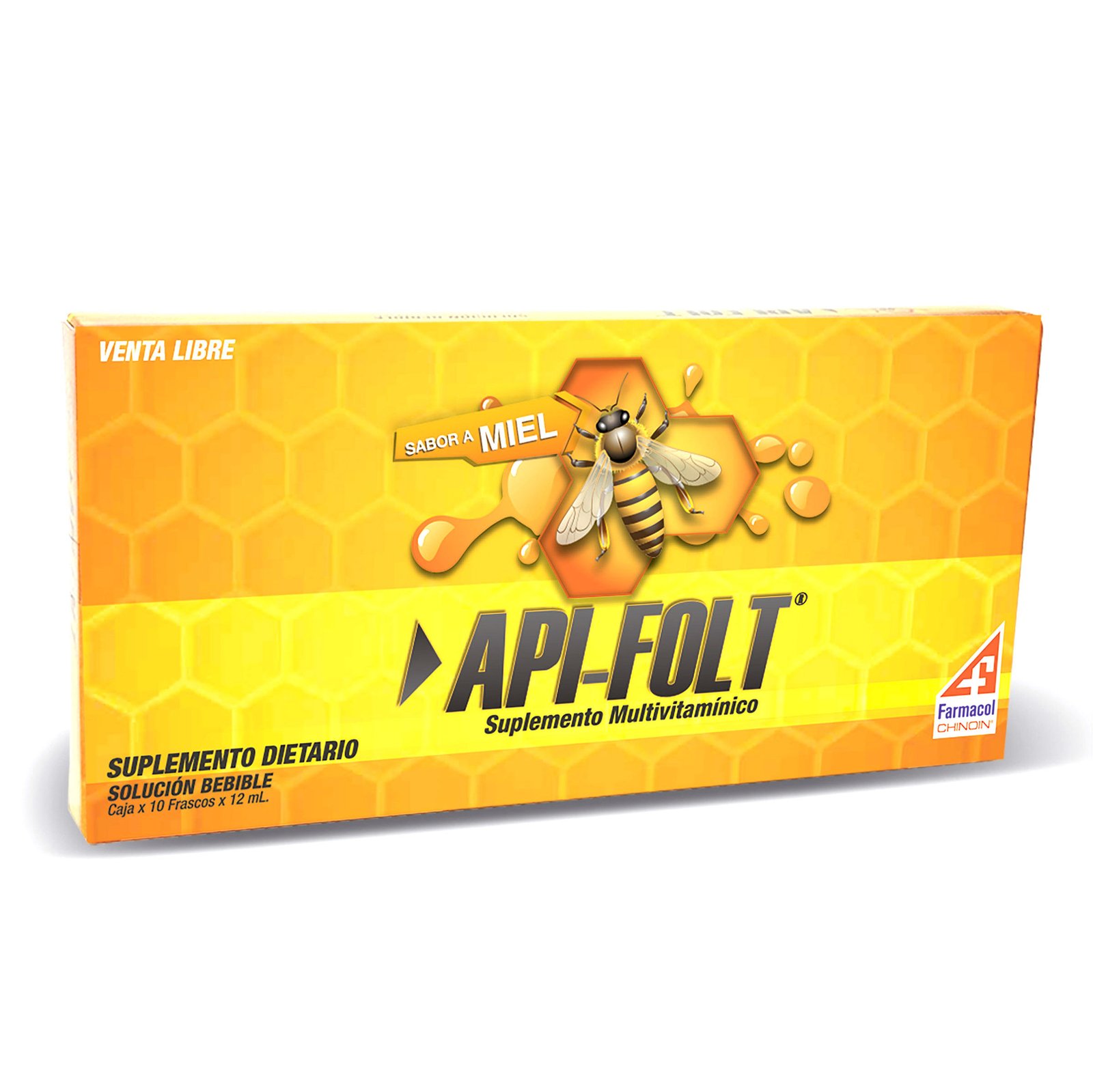 Api-Folt Suplemento Multivitamínico Caja x 10 Frascos x 12 mL