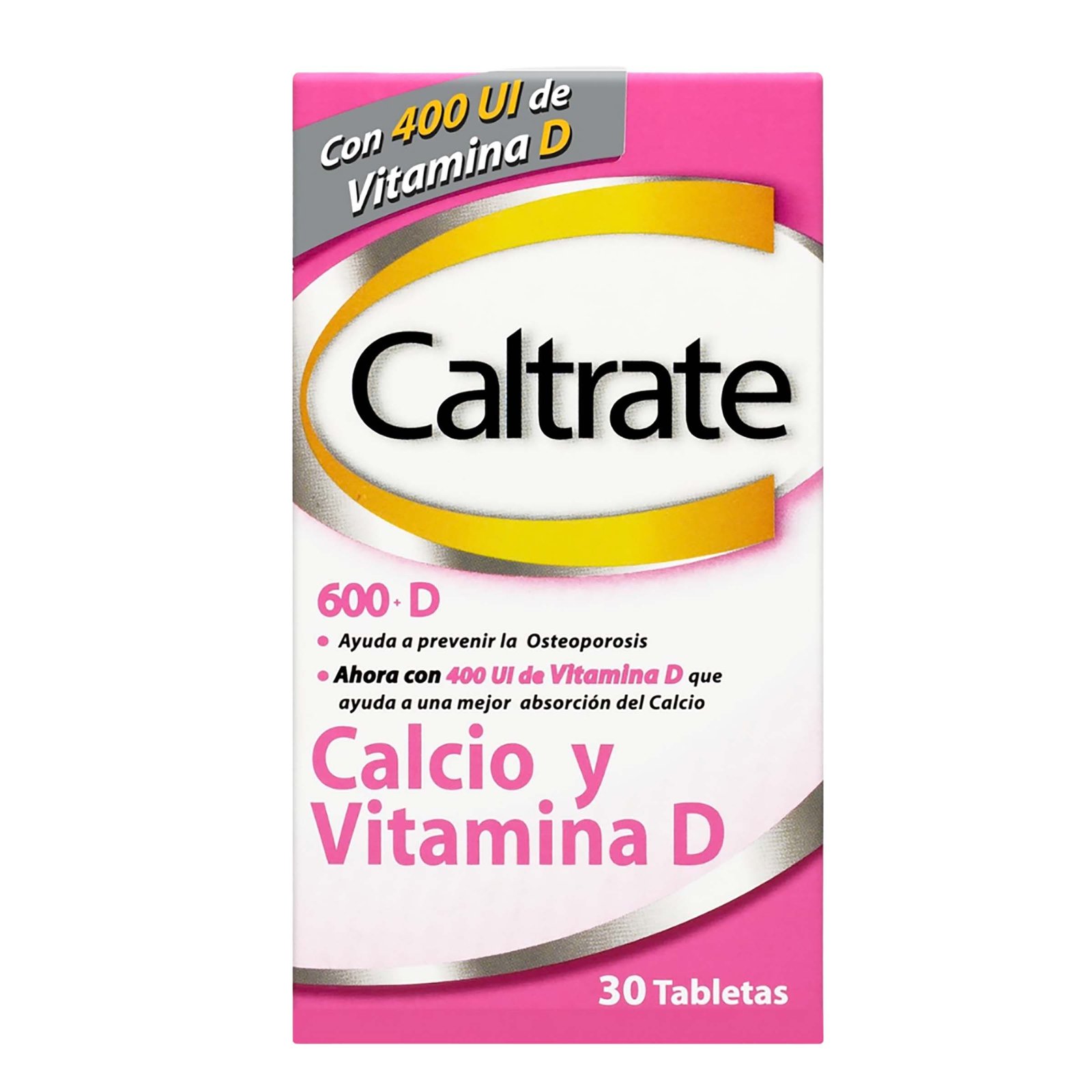 Caltrate 600 + D 400 UI 30 tabletas