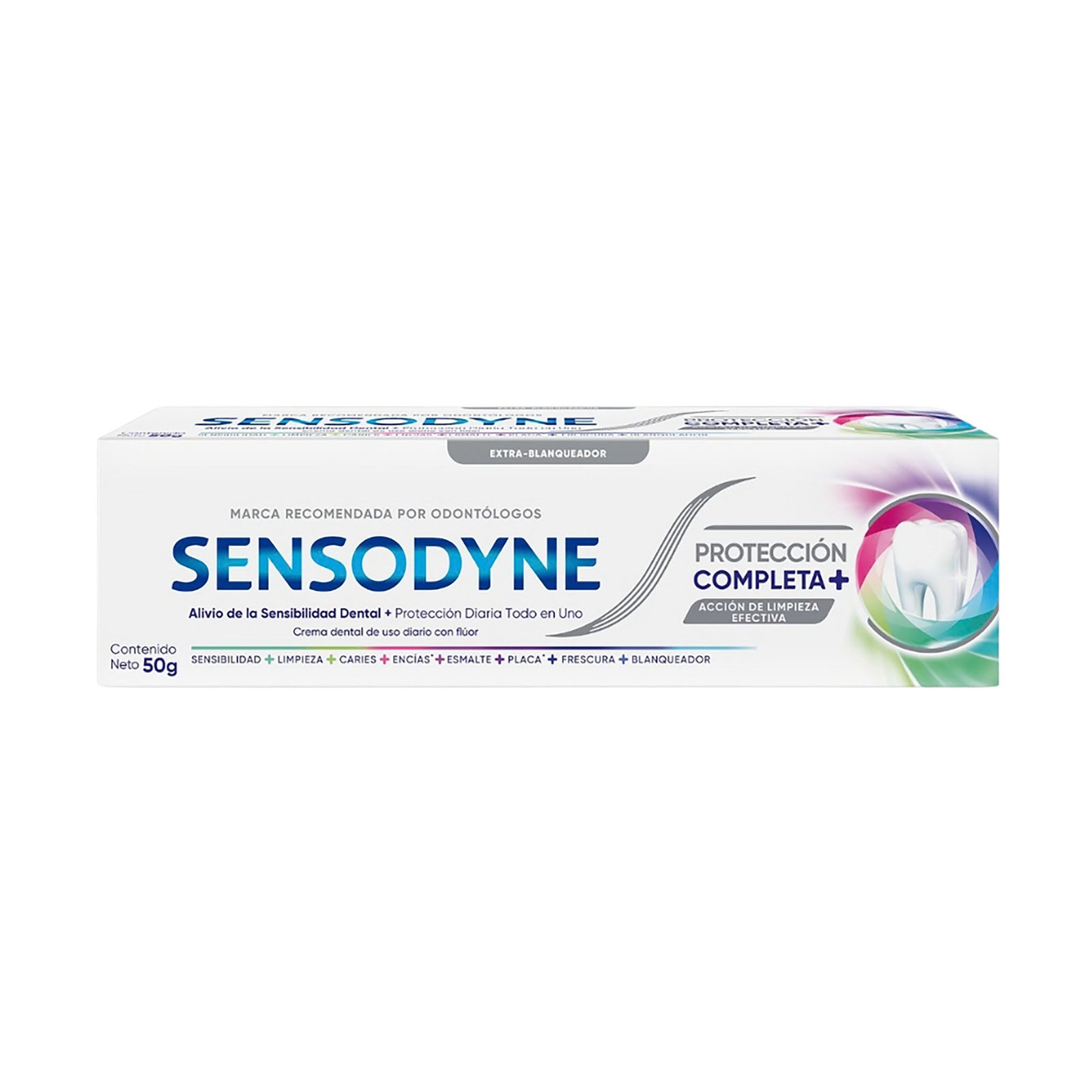 Crema Dental Sensodyne Protección Completa Extra Blanqueador 50g