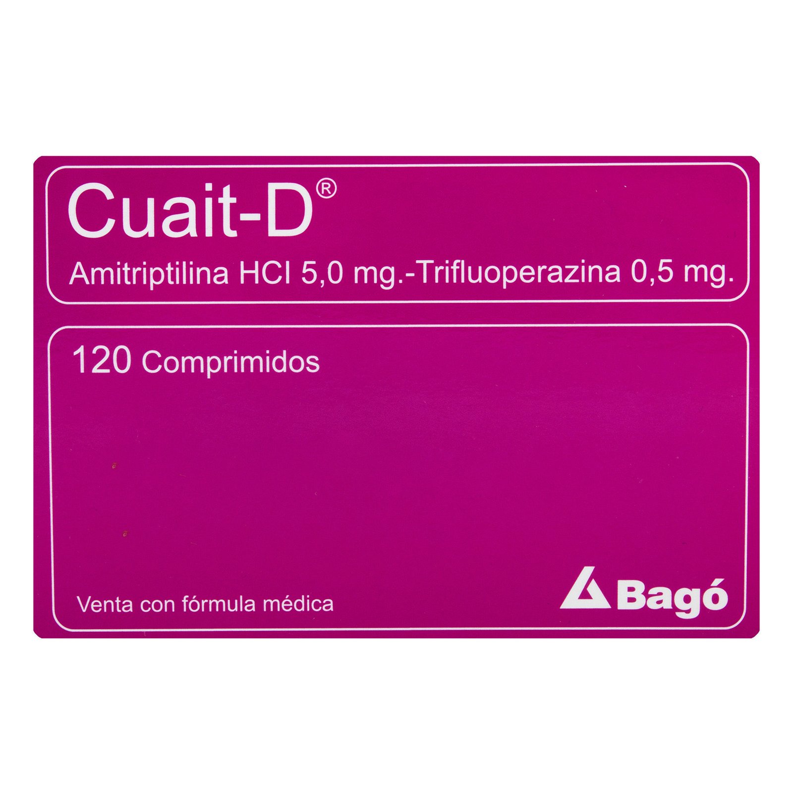 Cuait-D Amitriptilina 5 mg / Trifluoperazina 0,5 mg 120 Comprimidos