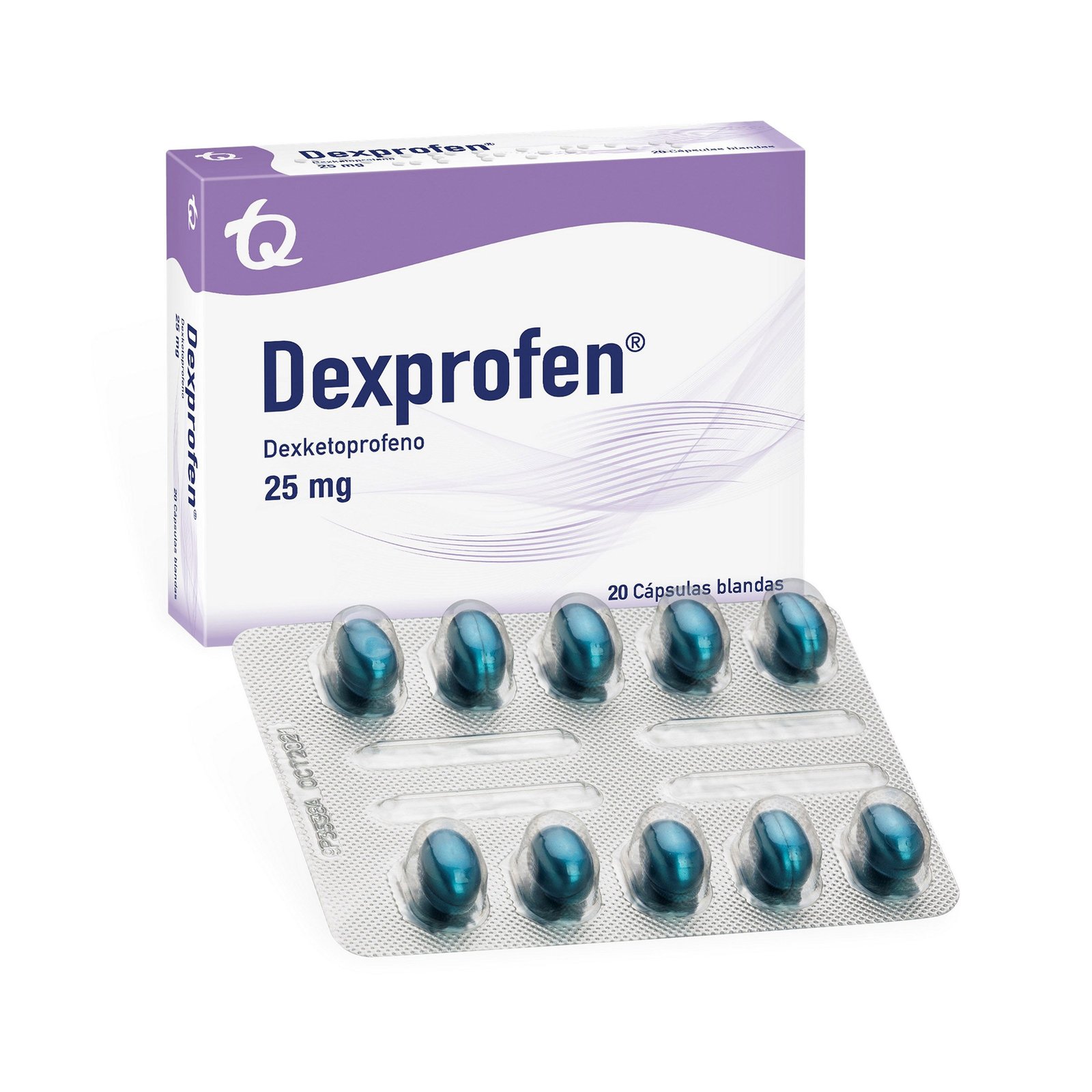 Dexprofen 25 mg 20 Cápsulas