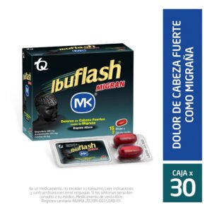 Ibuflash Migran 400 mg / 100 mg Caja x 30 Cápsulas Blandas