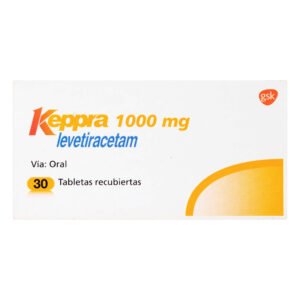 Keppra 1000 mg 30 tabletas recubiertas