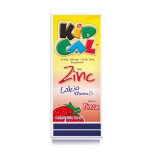 Kidcal Suspensión Calcio + Vitamina D + Zinc Sabor Fresa 180 mL