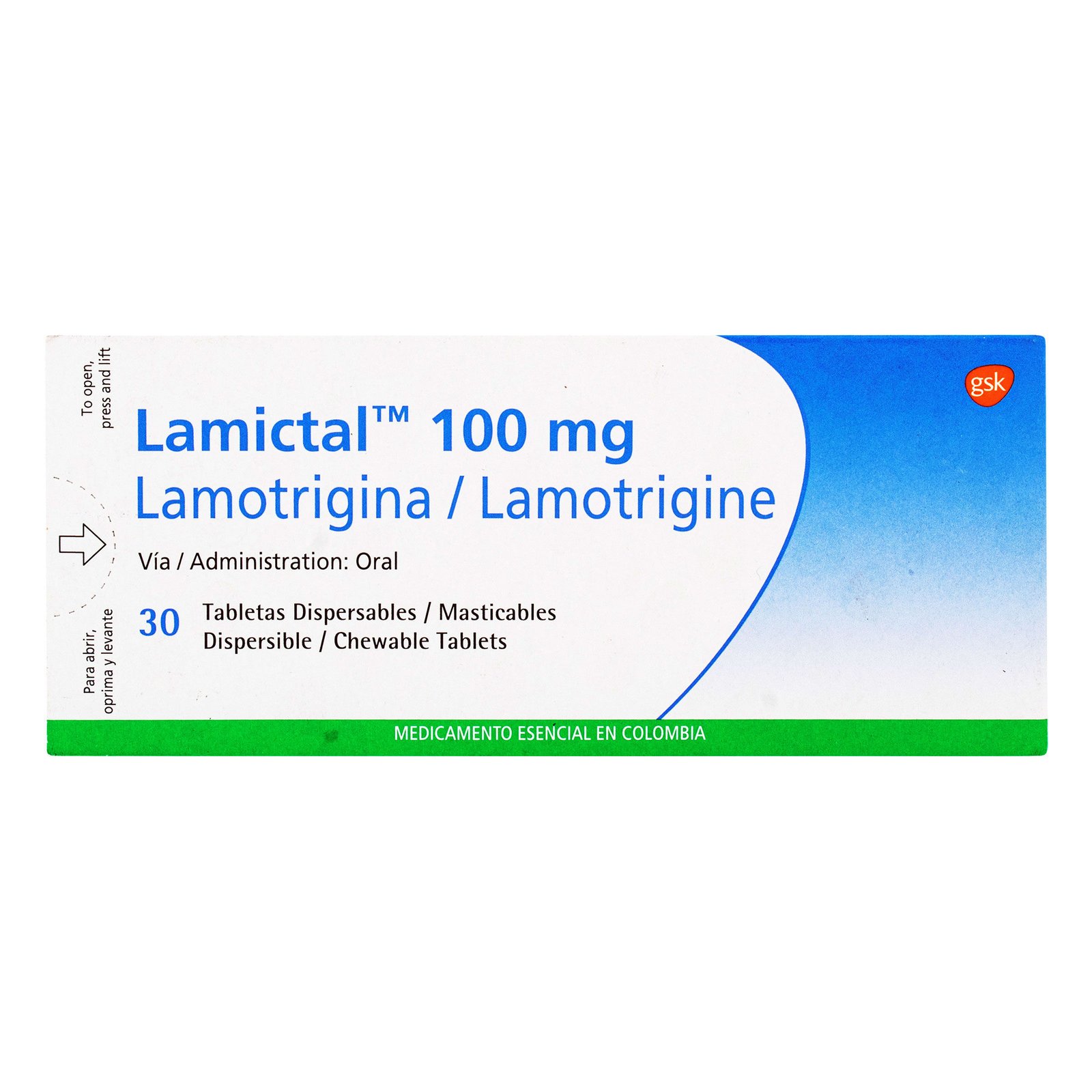 Lamictal Dispersable 100 mg 30 Tabletas