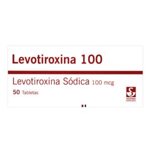 Levotiroxina Sódica 100 mcg 50 tabletas