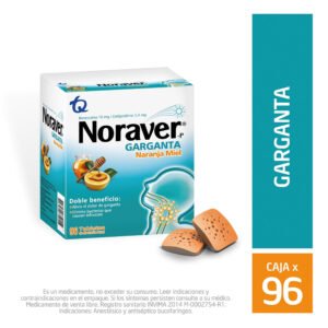 Noraver-P Garganta Naranja Miel 96 Tabletas