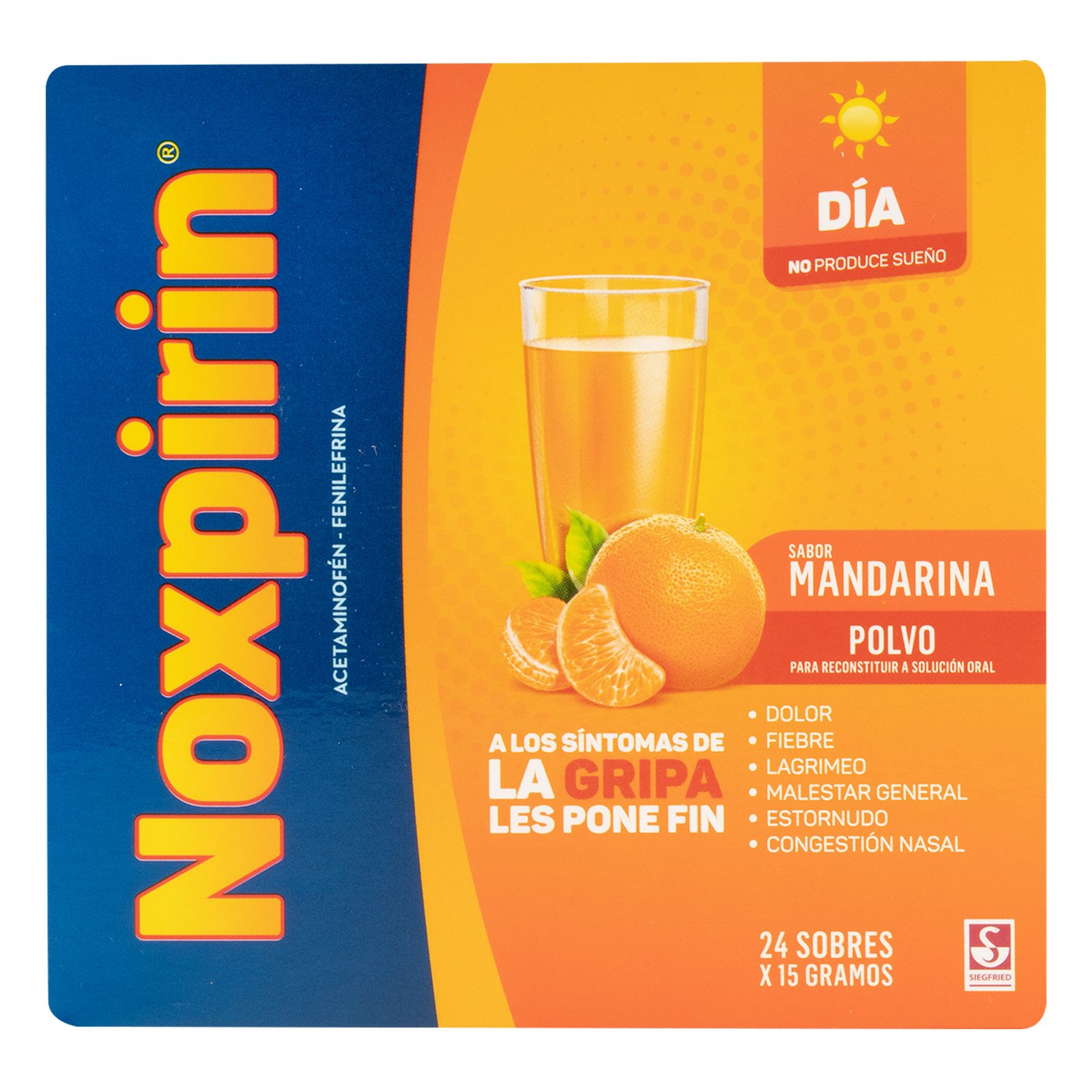 Noxpirin F Día mandarina granulado x 24 sobres de 15 g