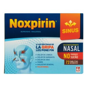 Noxpirin Sinus ibuprofeno 200 mg + fenilefrina 20 mg 72 tabletas recubiertas