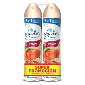 Oferta 2 Ambientadores Glade Spray Manzana y Canela 400 ml