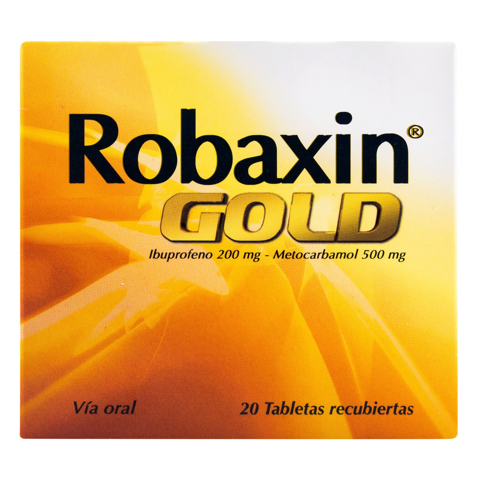 Robaxin Gold 200 mg / 500 mg x 20 tabletas recubiertas