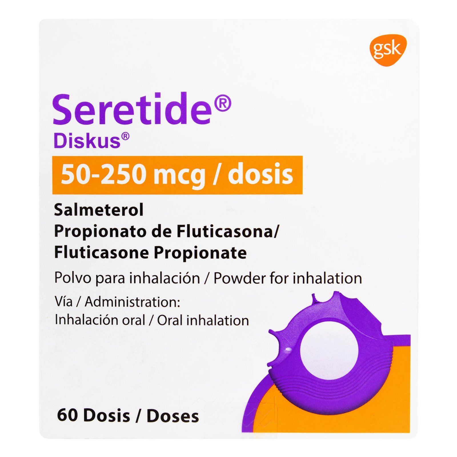 Seretide Diskus 50/250 mcg 60 Dosis