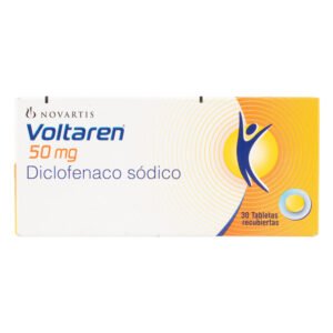 Voltaren Diclofenaco Sódico 50 mg – 30 Tabletas Recubiertas