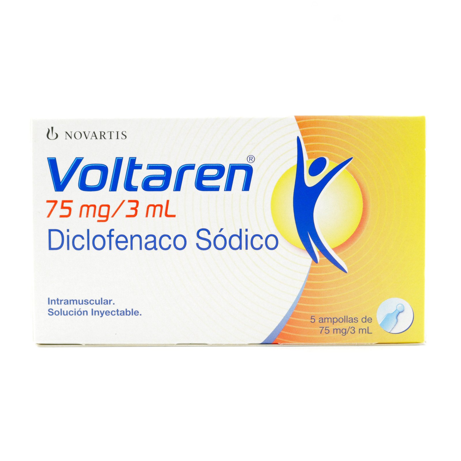 Voltaren Diclofenaco Sódico 75 mg/3 mL – Caja x 5 Ampollas