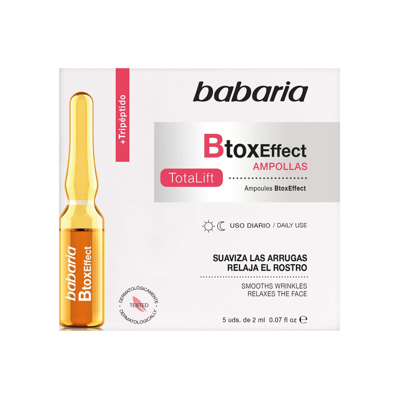 Ampollas Faciales Babaria BtoxEffect TotalLift 5 x 2 ml