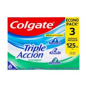 Crema Dental Colgate Triple Acción Menta Original Econo Pack x3 125 ml