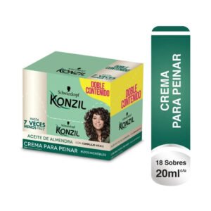 Crema para Peinar Konzil Aceite de Almendra 20 ml Caja x 18 Sobres