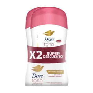Desodorante Antitranspirante Dove Barra Tono Uniforme Caléndula Pack x2 45 g