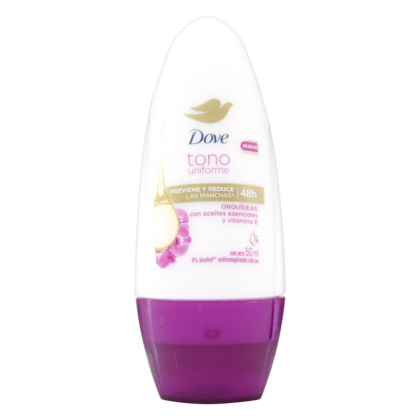 Desodorante Dove Roll On Tono Uniforme Orquídeas 50 ml