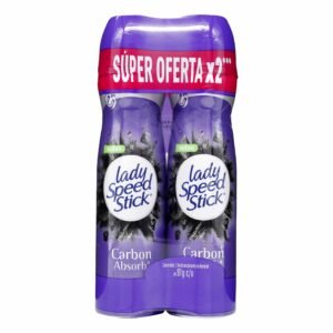 Desodorante Lady Speed Stick Carbon Absorb Spray Pack x2 91 g c/u