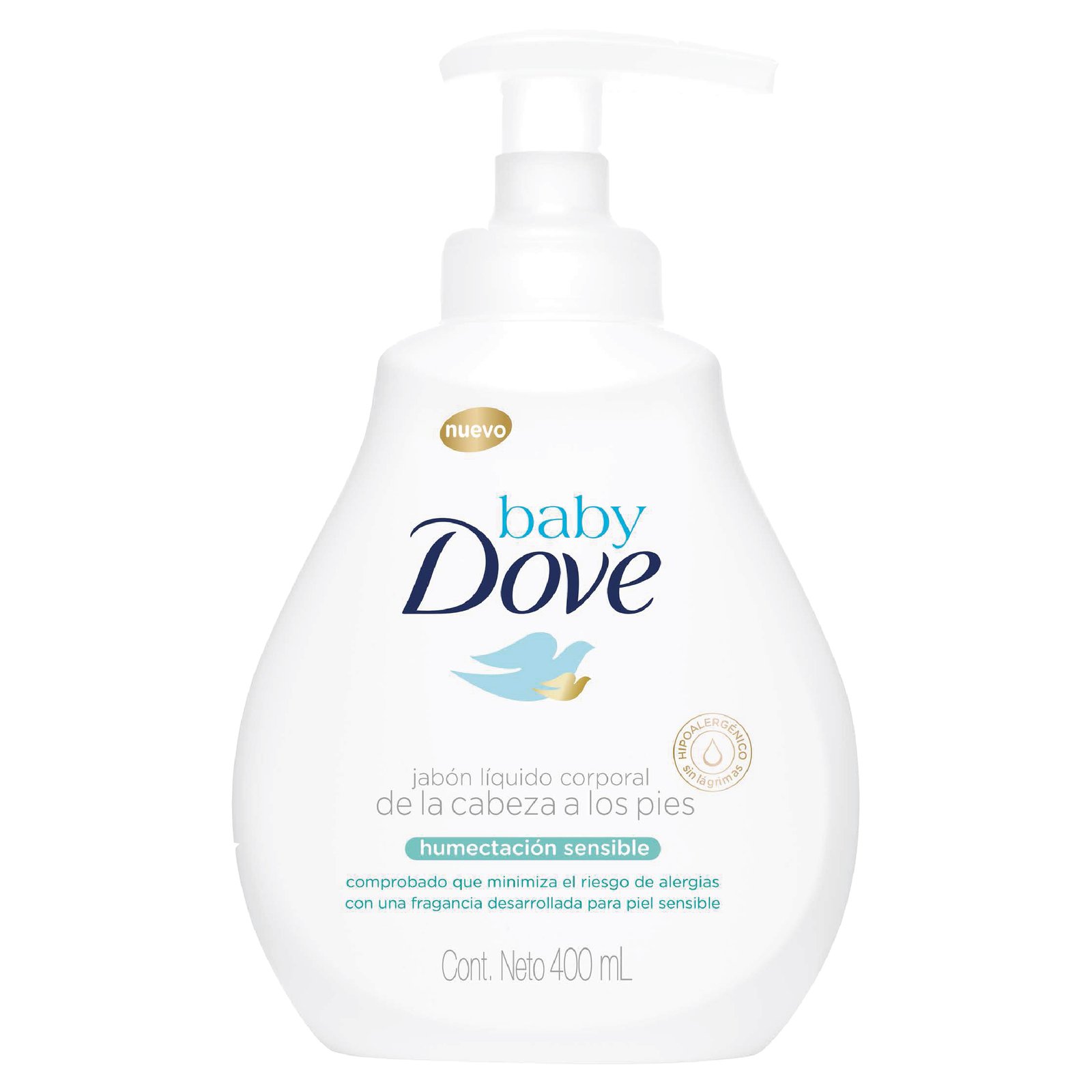 Dove Baby Jabón Líquido Humectación Sensible 400 mL