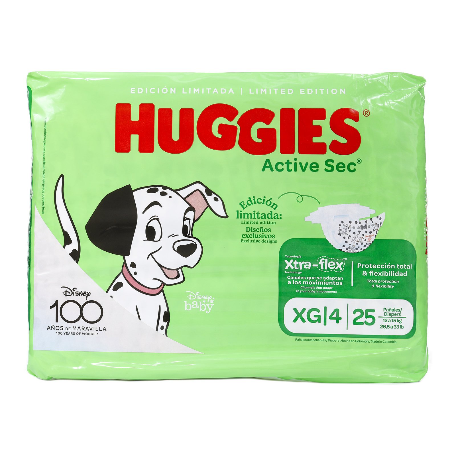 Huggies Active Sec XG4 Pañales Etapa 4 25 Unidades