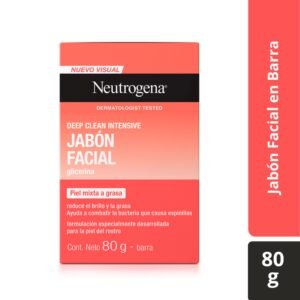 Jabón Facial Neutrogena Deep Clean Intensive con Glicerina 80 g