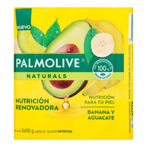Jabón Palmolive Naturals Nutrición Renovadora Banana y Aguacate 3 x 110 g