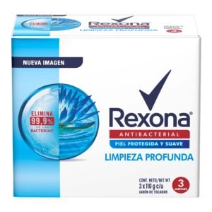 Jabón Rexona Antibacterial Limpieza Profunda 3 x 110 g