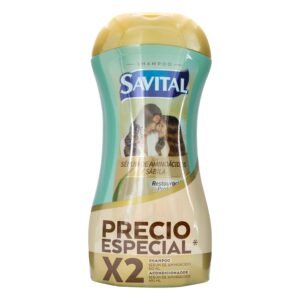 Kit Shampoo Savital Sérum de Aminoácidos y Sábila 510 ml + Acondicionador 490 ml