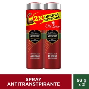 Old Spice Adventure Spray Antitranspirante Pack x 2 de 93 g