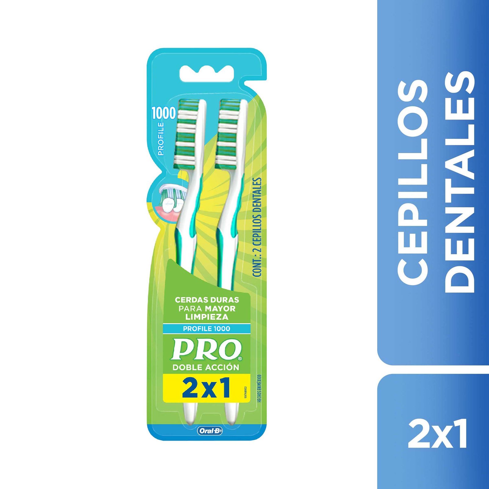 Oral-B Pro Doble Acción Profile 1000 Cepillo Dental Adultos 2x1