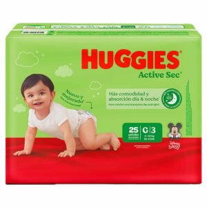 Pañales Huggies Active Sec Etapa 3 G 25 Unidades