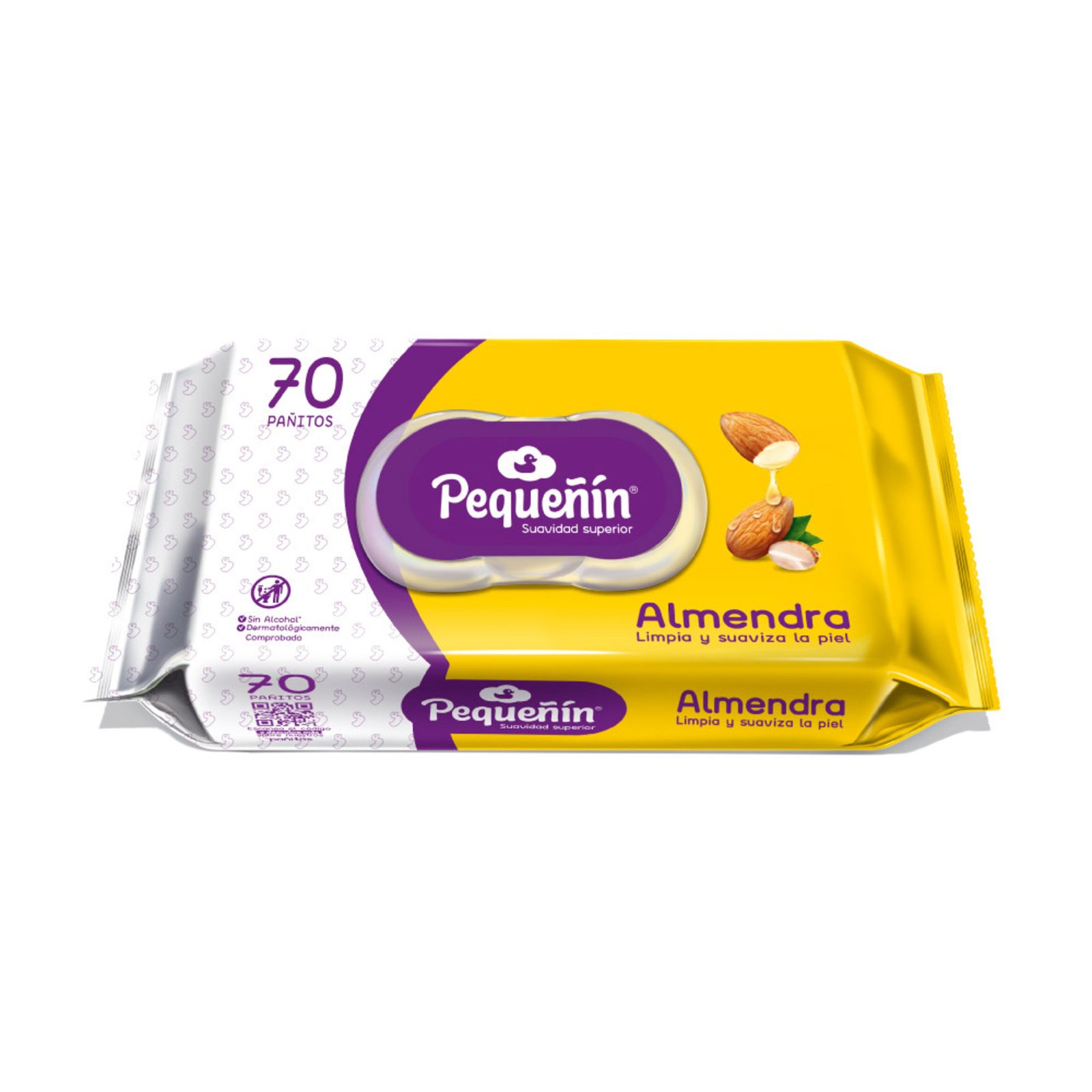 Paños Húmedos Pequeñín Almendra 70 Unidades