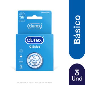 Preservativos Durex Clásico 3 Unidades