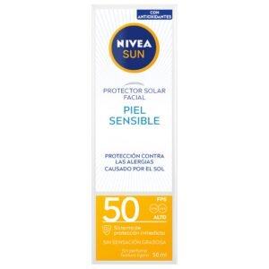 Protector Solar Facial Nivea Sun Piel Sensible FPS 50 50 ml