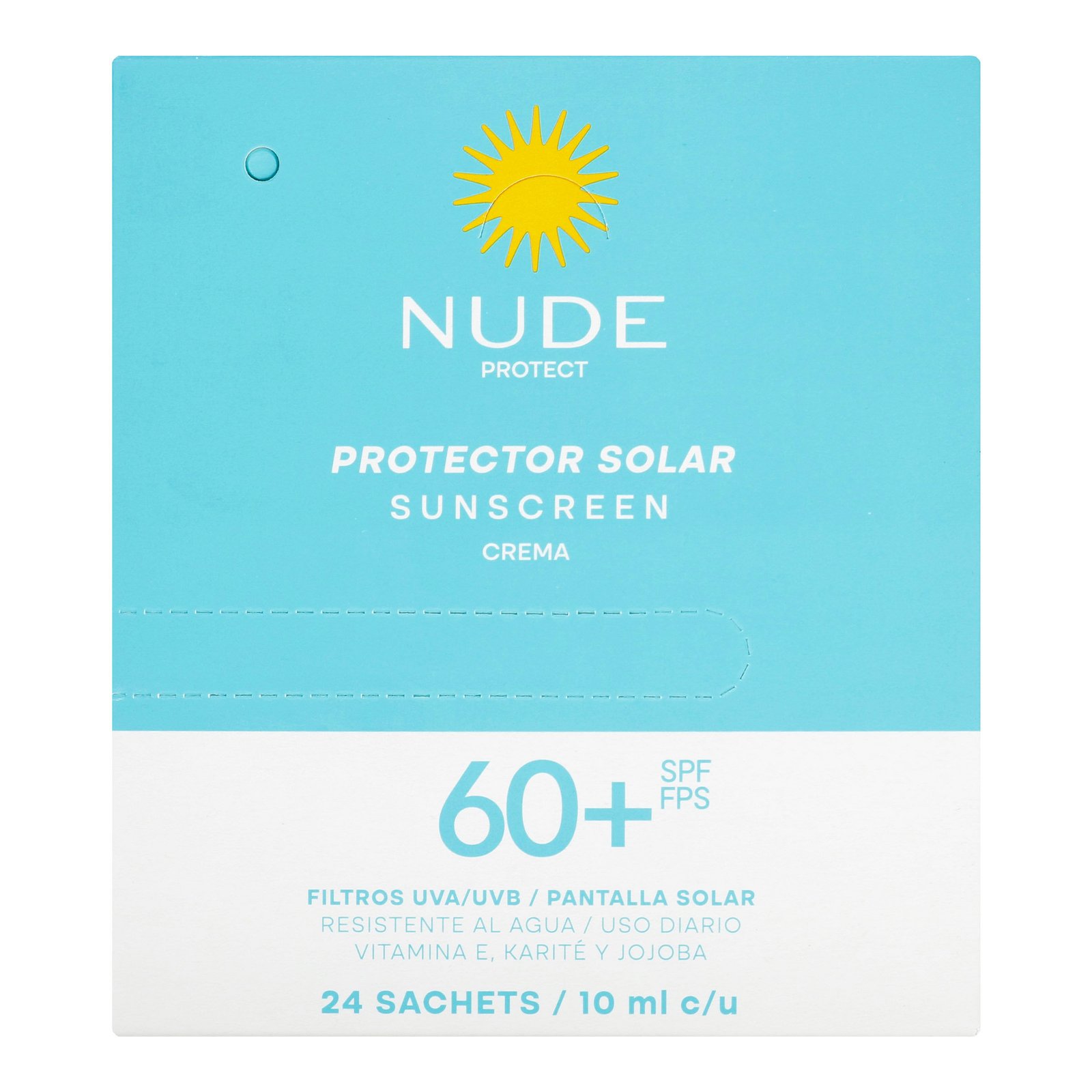 Nude Protect Protector Solar Crema FPS 60+ 24 Sachets de 10 ML