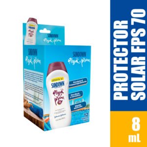 Sundown Playa y Piscina Protector Solar FPS 70 12 Sobres x 8 ml