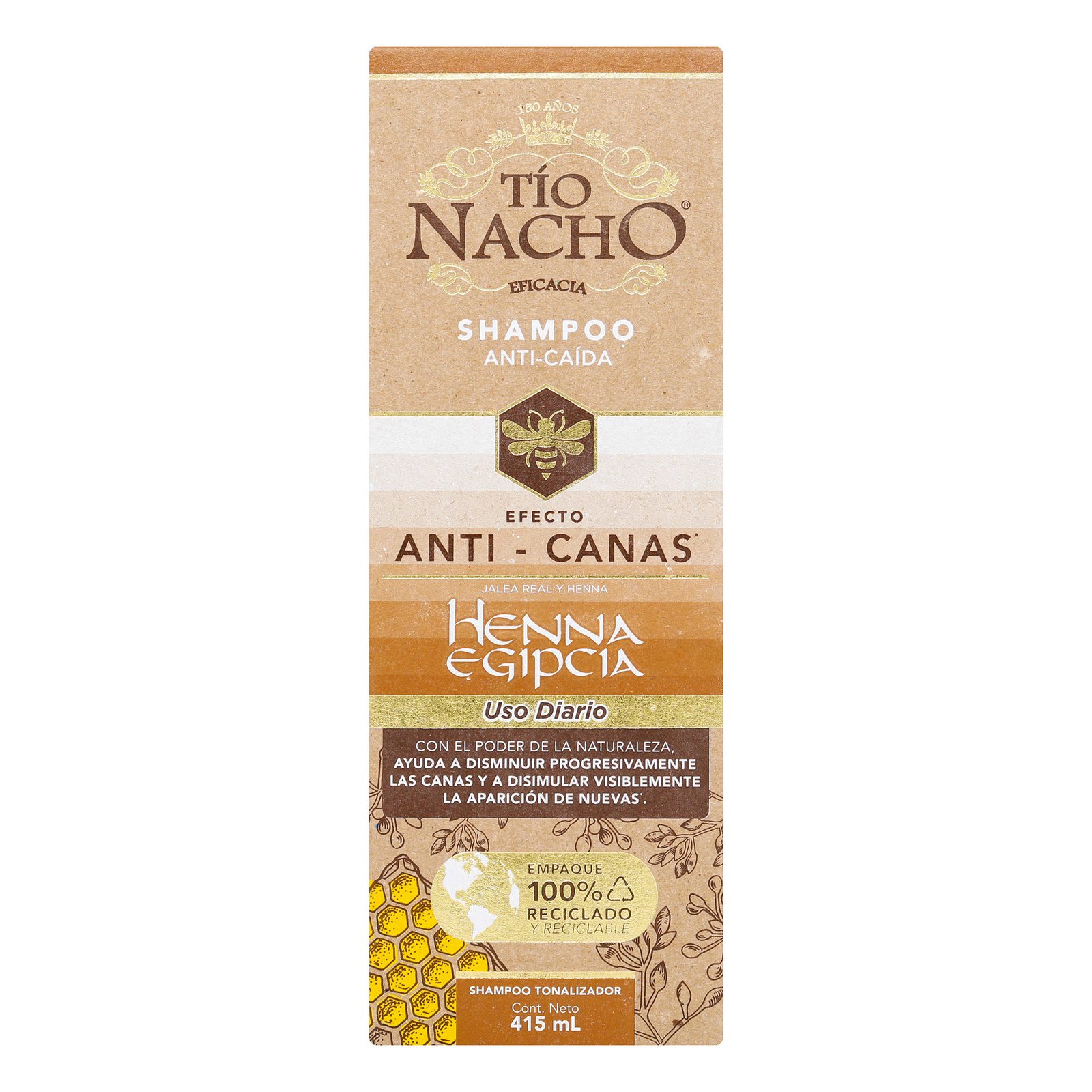 Shampoo Tío Nacho Efecto Anti Canas Tonalizador 415 ml