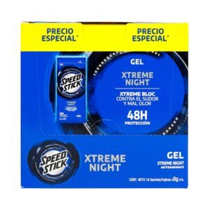 Speed Stick Xtreme Night Gel Antitranspirante 18 Sachets x 8 g Precio Especial