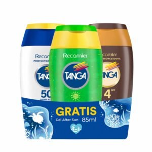 Tanga Protector Solar SPF 50+ 85 ml + Bronceadora SPF 4 85 ml + Gel After Sun 85 ml