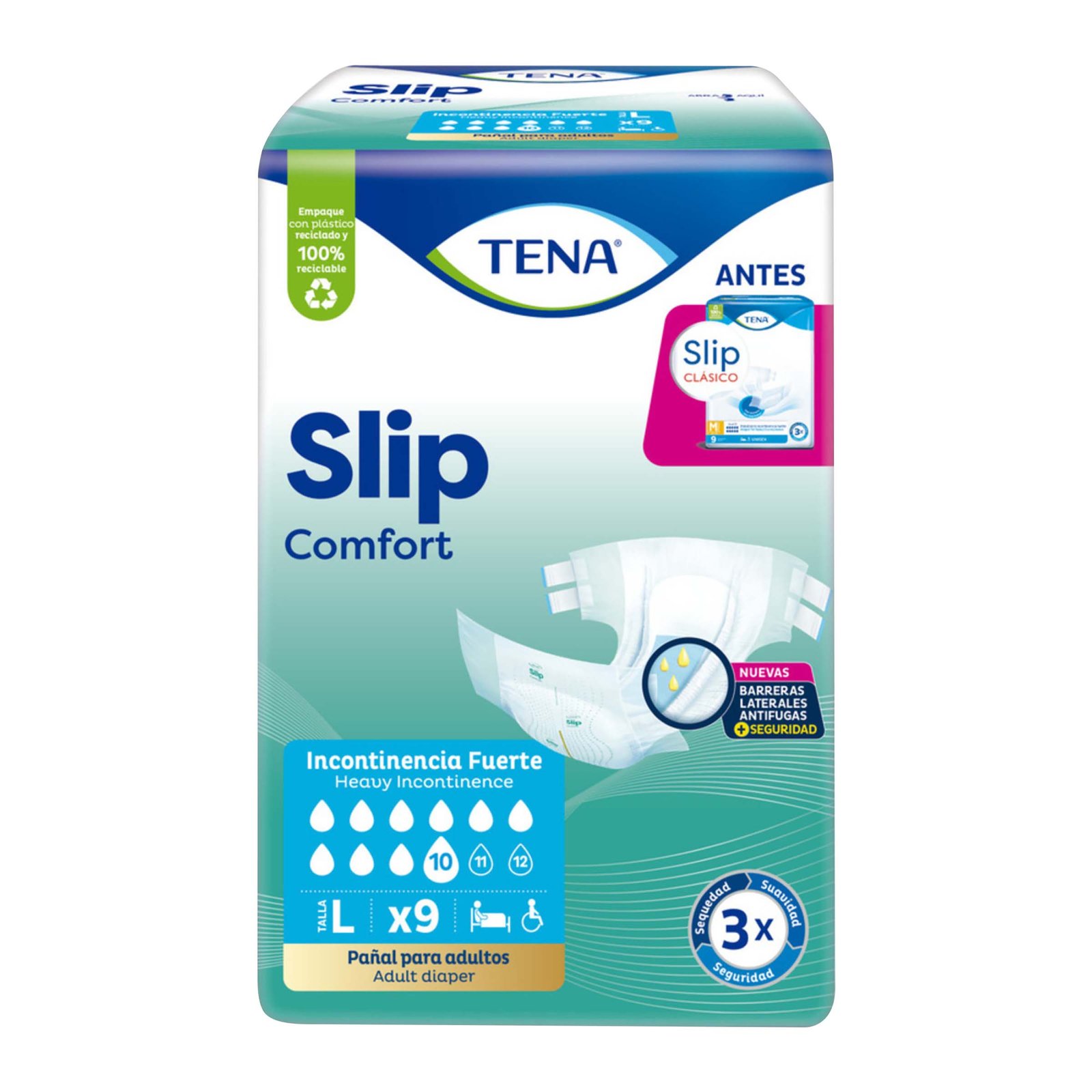 TENA Slip Comfort Talla L 9 Unidades