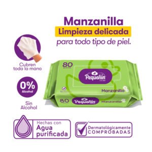 Toallitas Húmedas Pequeñín Manzanilla 80 Unidades