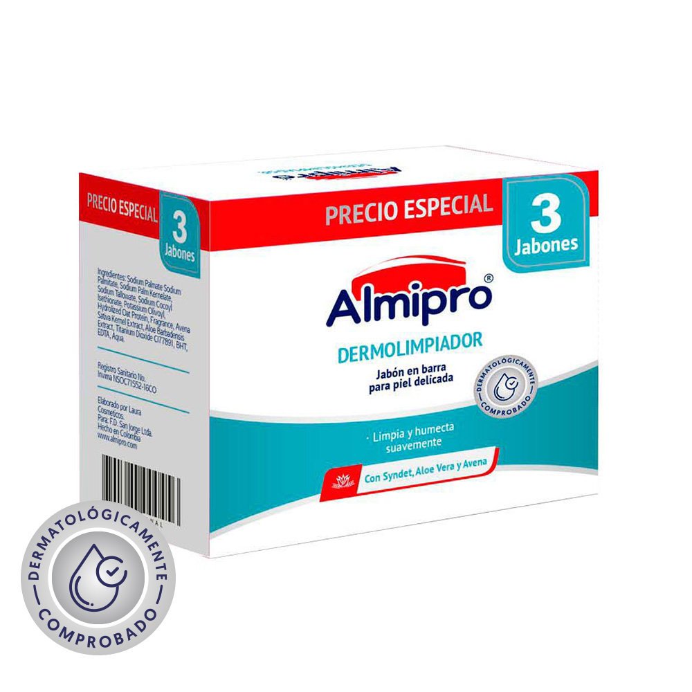 Tripack Almipro Jabón Dermolimpiador 100 g